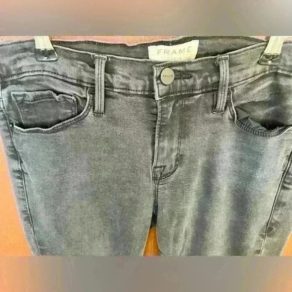 Frame Denim Women Jeans Le Skinny de Jeanne Low-Rise Denim Black #LSS769 Size 29 - Picture 2 of 7